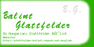 balint glattfelder business card